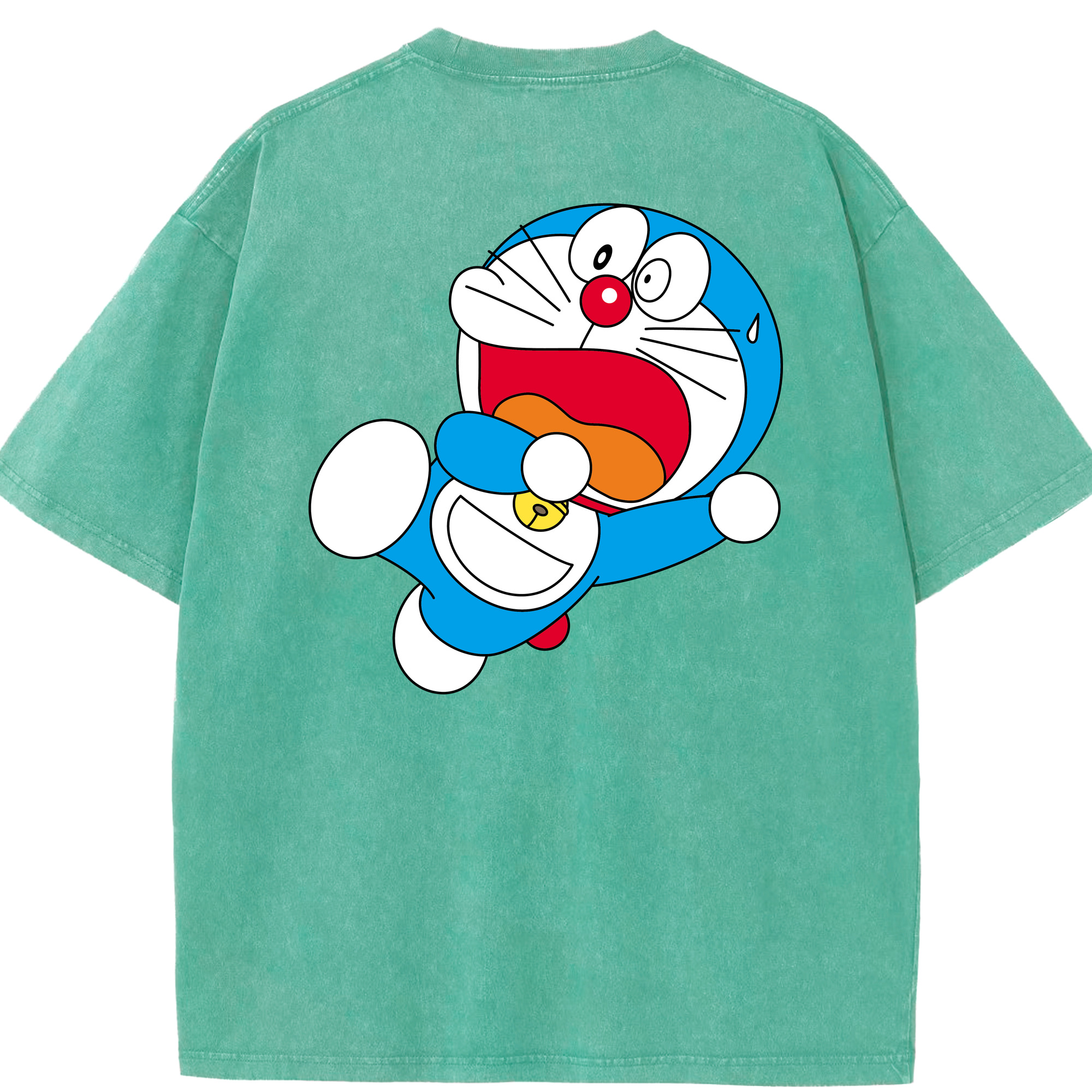 （画像用） ドラえもん Doraemon 綿100% ヴィンテージ風 半袖Tシャツ（背面プリント）